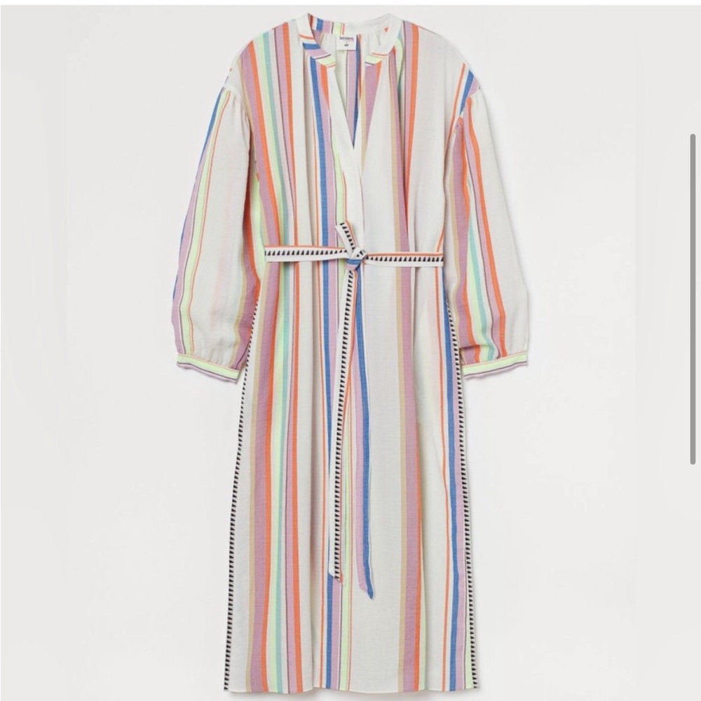 NWT LemLem x H&M Multi Stripe Kaftan Dress sz. XS